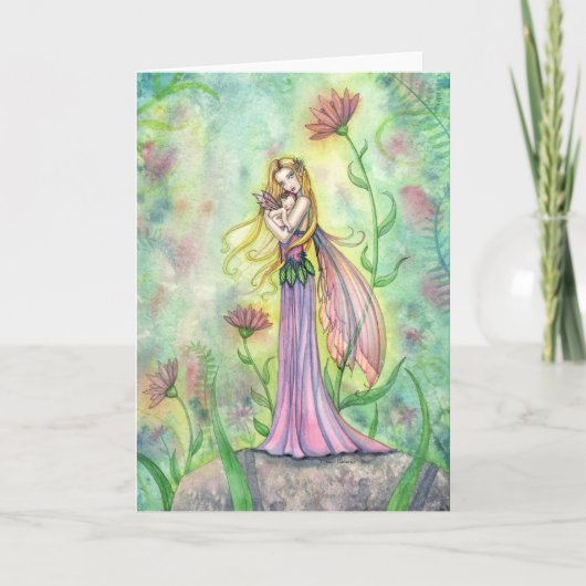 より素晴らしいギフトの母およびベビーの妖精カード無し カード (正面)