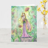 より素晴らしいギフトの母およびベビーの妖精カード無し カード (黄色い花)