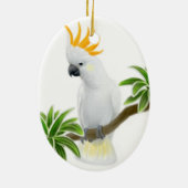 より素晴らしいシトロンのオウムのオーナメント セラミックオーナメント (裏面)