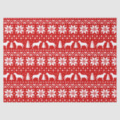 より素晴らしいスイス山はクリスマスパターン赤の後をつけます 薄葉紙 (正面)
