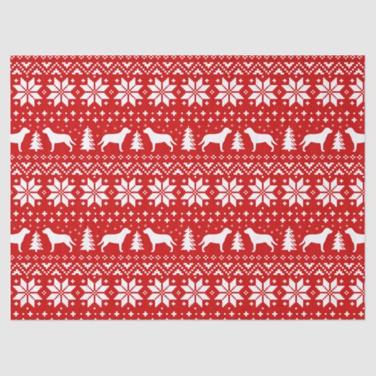 より素晴らしいスイス山はクリスマスパターン赤の後をつけます 薄葉紙 (正面)