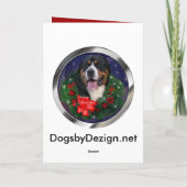 より素晴らしいスイス山犬のクリスマスのギフト シーズンカード (裏面)