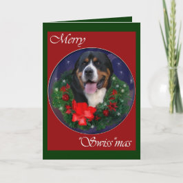より素晴らしいスイス山犬のクリスマスのギフト シーズンカード