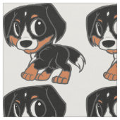 より素晴らしいスイス山犬の漫画 ファブリック (クローズアップ)