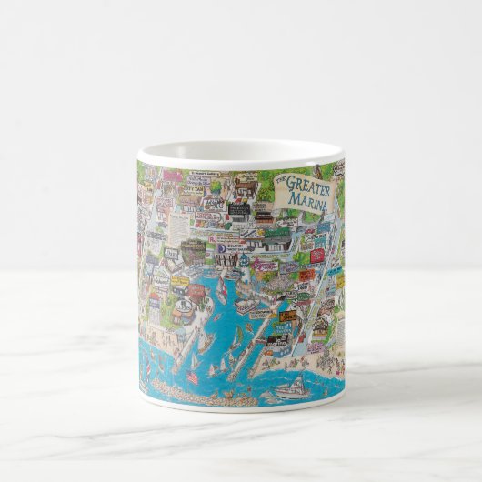 より素晴らしいマリーナ コーヒーマグカップ (中央)
