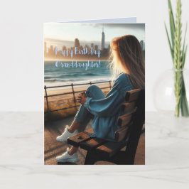 より美しい孫娘誕生日カード サンキューカード