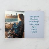 より美しい孫娘誕生日カード サンキューカード (内部)