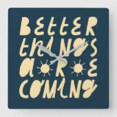 より良いも来のは スクエア壁時計 (正面)