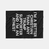 より良いキリスト教トランプ支持者アンチ-45ミーム フリースブランケット (正面(横))