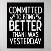 より良いジムのモチベーションにコミットトレーニングW ポスター (正面)