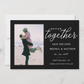 より良いスクリプトを一緒にミニマリストシンプルの写真 セーブザデート (正面)