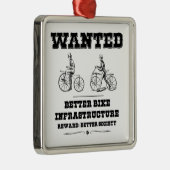 より良いバイクインフラストラクチャを求めている メタルオーナメント (右)