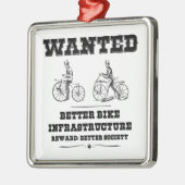 より良いバイクインフラストラクチャを求めている メタルオーナメント (左)