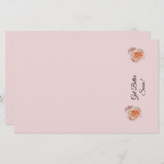 より良いバラピンク文房具 便箋 (正面/裏面)