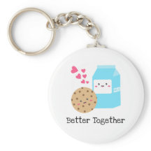 より良い一緒にかわいいミルクとクッキーかわいい愛