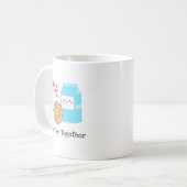 より良い一緒にかわいいミルクとクッキーかわいい愛 コーヒーマグカップ (正面左)