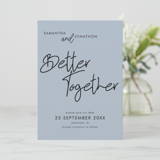 より良い一緒にスクリプトDusty Blue日付を保存 セーブザデート (スタンド正面)