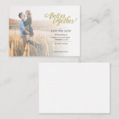 より良い一緒に写真結婚式の日付を保存 ノートカード (正面/裏面)