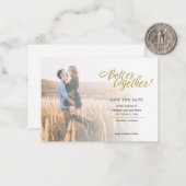 より良い一緒に写真結婚式の日付を保存 ノートカード (正面/裏面インサイチュ)