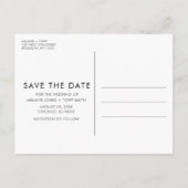 より良い一緒に写真結婚式の日付を保存 案内ポストカード (裏面)