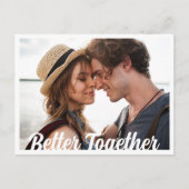 より良い一緒に写真結婚式の日付を保存 案内ポストカード (正面)