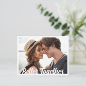 より良い一緒に写真結婚式の日付を保存 案内ポストカード (スタンド正面)