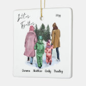 より良い一緒に家族の冬の水の色と名前 セラミックオーナメント (左)