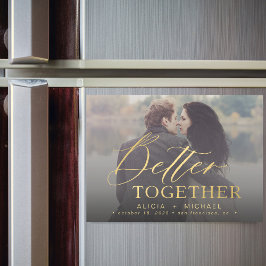 より良い一緒に結婚スクリプトの写真の日付を保存 マグネット招待状