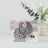 より良い一緒に結婚スクリプトの写真の日付を保存 案内ポストカード (スタンド正面)