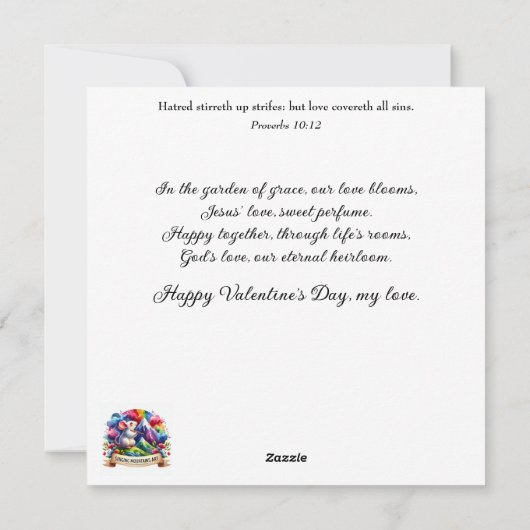 より良い一緒に赤いハートかわいいネズミバレンタイン シーズンカード (裏面)