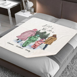 より良い一緒に4の冬の家族の名前 シェルパブランケット