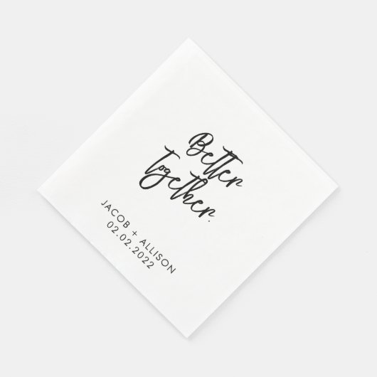 より良い一緒エレガントモダン結婚式の日 スタンダードランチョンナプキン (角)