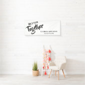 より良い一緒パーソナライズされたに結婚式のパーティバナー 横断幕 (インサイチュ)