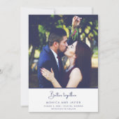 より良い一緒モダンに写真結婚式の日付を保存 セーブザデート (正面)