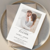 より良い一緒モダン写真婚約パーティ 招待状