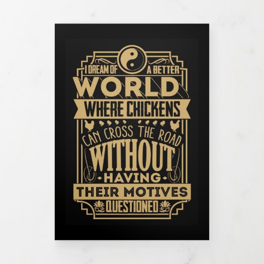 より良い世界を夢見る仏陀 三つ折りクリスマスカード (カバー)