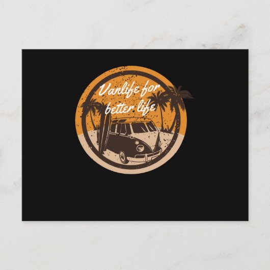 より良い人生のためのヴァンライフ ポストカード (正面)