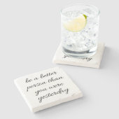 より良い人間の大理石のコースターである ストーンコースター (横)