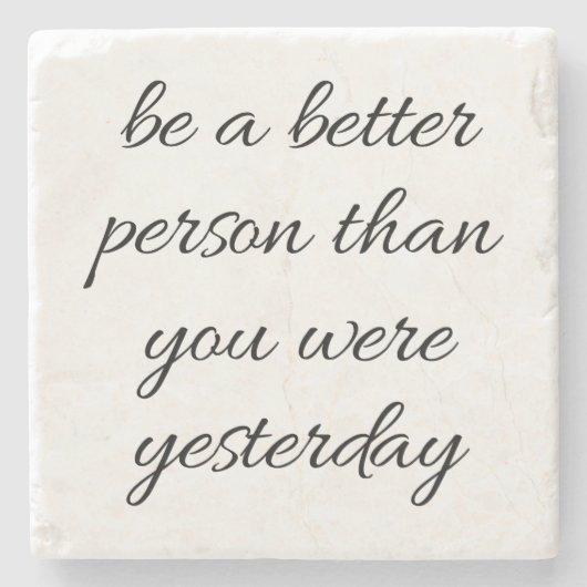 より良い人間の大理石のコースターである ストーンコースター (正面)