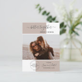 より良い写真の保存日付結婚のモダン ポストカード (スタンド正面)