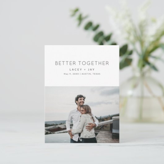 より良い写真モダン日付を保存 案内ポストカード (スタンド正面)