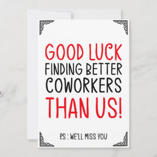 より良い同僚を見つける幸運 招待状