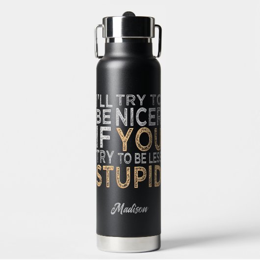 より良い名前をカスタムする ウォーターボトル (正面)