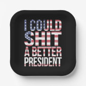 より良い大統領を着ることができる 反トランプ ペーパープレート (正面)