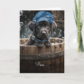 より良い感じ可愛い黒ラブラドールレトリバーを取得 カード (正面)