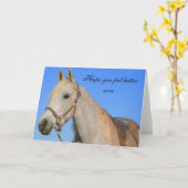 より良い感じ馬のグリーティングカードをお願いします カード (黄色い花)