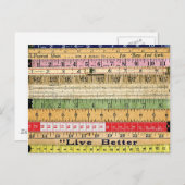 より良い支配者のルールを生きるカラフルスクラップブック作りディグ ポストカード (正面/裏面)