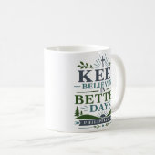 より良い日々を信じて 現代のクリスチャン コーヒーマグカップ (正面右)