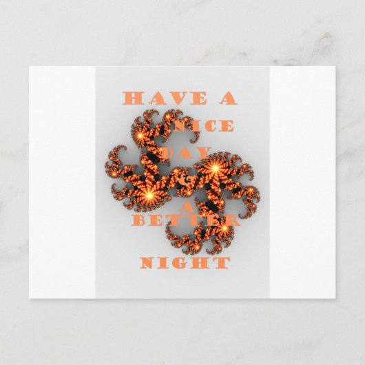 より良い日とより良い夜を過ごす ポストカード (正面)