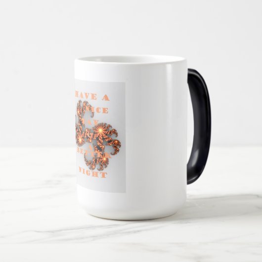 より良い日とより良い夜を過ごす モーフィングマグカップ (正面右)